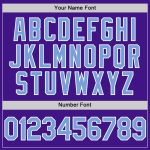 Personalized Purple Light Blue-White Authentic Throwback Baseball Jersey Team Custom Name and Number