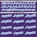 Personalized Purple Light Blue-White Line Authentic Baseball Jersey Team Custom Name and Number