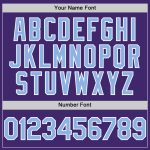 Personalized Purple Light Blue-White Line Authentic Baseball Jersey Team Custom Name and Number