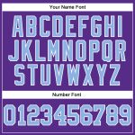 Personalized Purple Light Blue-White Mesh Authentic Football Jersey Team Custom Name and Number