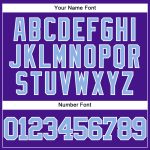 Personalized Purple Light Blue-White Mesh Authentic Throwback Baseball Jersey