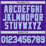 Personalized Purple Light Blue-White Mesh Authentic Throwback Baseball Jersey Team Custom Name and Number