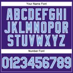 Personalized Purple Light Blue-White Performance Vapor Golf Polo Shirt Team Custom Name and Number