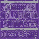 Personalized Purple Light Gray Abstract Grunge Art Round Neck Sublimation Basketball Suit Jersey Team Custom Name and Number