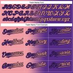 Personalized Purple Medium Pink-Black Authentic Gradient Fashion Baseball Jersey Team Custom Name and Number