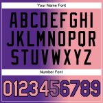 Personalized Purple Medium Pink-Black Authentic Gradient Fashion Baseball Jersey Team Custom Name and Number