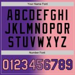 Personalized Purple Medium Pink-Black Bomber Full-Snap Varsity Letterman Gradient Fashion Jacket Team Custom Name and Number