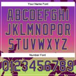 Personalized Purple Neon Green 3D Pattern Design Hawaii Palm Trees Authentic Baseball Jersey Team Custom Name and Number