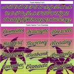 Personalized Purple Neon Green 3D Pattern Design Hawaii Palm Trees Authentic Baseball Jersey Team Custom Name and Number