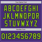 Personalized Purple Neon Green-Black Authentic Raglan Sleeves Baseball Jersey Team Custom Name and Number