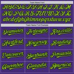 Personalized Purple Neon Green-Black Authentic Raglan Sleeves Baseball Jersey Team Custom Name and Number