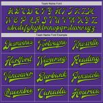Personalized Purple Neon Green-Black Bomber Full-Snap Varsity Letterman Jacket Team Custom Name and Number