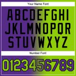 Personalized Purple Neon Green-Black Gradient Fashion Two-Button Unisex Softball Jersey Team Custom Name and Number