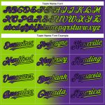 Personalized Purple Neon Green-Black Gradient Fashion Two-Button Unisex Softball Jersey Team Custom Name and Number