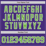 Personalized Purple Neon Green-White Authentic Baseball Jersey Team Custom Name and Number