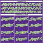 Personalized Purple Neon Green-White Authentic Sleeveless Baseball Jersey Team Custom Name and Number