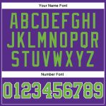 Personalized Purple Neon Green-White Authentic Sleeveless Baseball Jersey Team Custom Name and Number