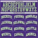 Personalized Purple Neon Green White-Black Authentic Baseball Jersey Team Custom Name and Number