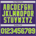 Personalized Purple Neon Green-White Line Authentic Baseball Jersey Team Custom Name and Number