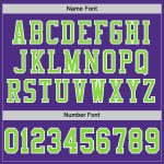 Personalized Purple Neon Green-White Mesh Authentic Football Jersey Team Custom Name and Number