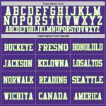 Personalized Purple Neon Green-White Mesh Authentic Football Jersey Team Custom Name and Number