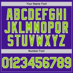 Personalized Purple Neon Green-White Mesh Authentic Throwback Baseball Jersey Team Custom Name and Number