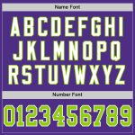 Personalized Purple Neon Green-White Mesh Authentic Throwback Football Jersey Team Custom Name and Number