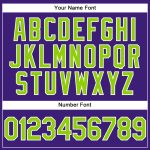 Personalized Purple Neon Green-White Performance Vapor Golf Polo Shirt Team Custom Name and Number
