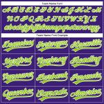 Personalized Purple Neon Green-White Performance Vapor Golf Polo Shirt Team Custom Name and Number