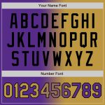 Personalized Purple Old Gold-Black Authentic Gradient Fashion Baseball Jersey Team Custom Name and Number