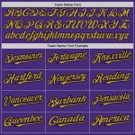 Personalized Purple Old Gold-Black Authentic Raglan Sleeves Baseball Jersey Team Custom Name and Number
