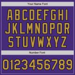 Personalized Purple Old Gold-Black Authentic Raglan Sleeves Baseball Jersey Team Custom Name and Number