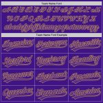 Personalized Purple Old Gold-Black Authentic Throwback Baseball Jersey