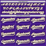 Personalized Purple Old Gold-Black Authentic Throwback Baseball Jersey Team Custom Name and Number