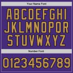 Personalized Purple Old Gold-Black Authentic Throwback Basketball Jersey Team Custom Name and Number