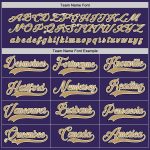 Personalized Purple Old Gold-Black Hockey Jersey Team Custom Name and Number