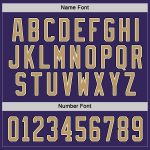 Personalized Purple Old Gold-Black Hockey Jersey Team Custom Name and Number