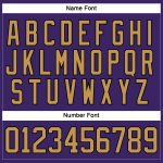 Personalized Purple Old Gold-Black Hockey Lace Neck Jersey Team Custom Name and Number