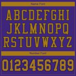 Personalized Purple Old Gold-Black Mesh Authentic Football Jersey Team Custom Name and Number