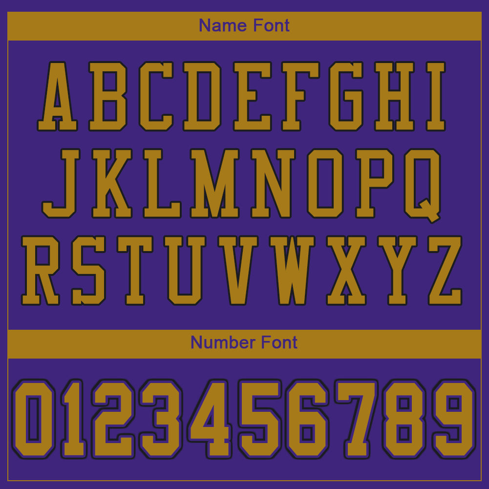 Personalized Purple Old Gold-Black Mesh Authentic Football Jersey Team Custom Name and Number Personalized Purple Old Gold-Black Mesh Authentic Football Jersey Team Custom Name and Number - Image 5