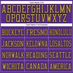 Personalized Purple Old Gold-Black Mesh Authentic Football Jersey