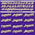 Personalized Purple Old Gold-Black Mesh Authentic Throwback Baseball Jersey