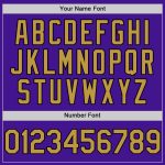 Personalized Purple Old Gold-Black Mesh Authentic Throwback Baseball Jersey Team Custom Name and Number