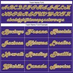 Personalized Purple Old Gold-Black Mesh Authentic Throwback Football Jersey Team Custom Name and Number