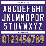 Personalized Purple Old Gold-Black Mesh Authentic Throwback Football Jersey Team Custom Name and Number