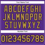 Personalized Purple Old Gold-Black Performance T-Shirt Team Custom Name and Number