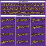 Personalized Purple Old Gold-Black Performance T-Shirt Team Custom Name and Number