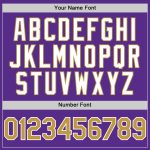 Personalized Purple Old Gold-White 3D Pattern Design Gradient Style Twinkle Star Authentic Baseball Jersey Team Custom Name and Number