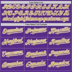 Personalized Purple Old Gold-White 3D Pattern Design Gradient Style Twinkle Star Authentic Baseball Jersey Team Custom Name and Number
