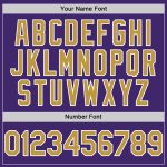 Personalized Purple Old Gold-White Line Authentic Baseball Jersey Team Custom Name and Number